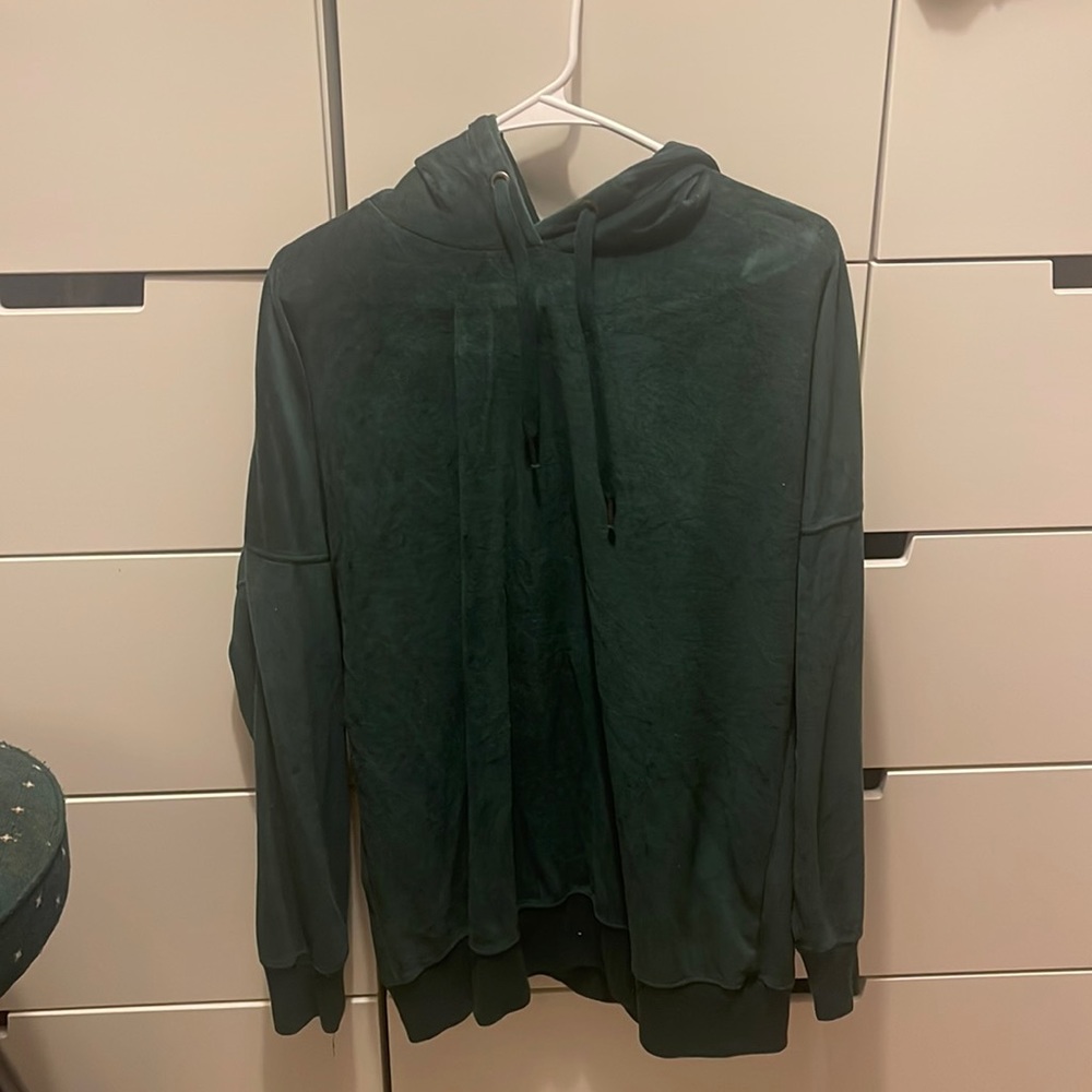 Aeropostale velour green hoodie, Medium/Large